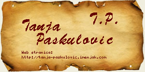 Tanja Paskulović vizit kartica